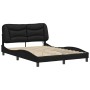 Estructura de cama con luces LED cuero PE negro 140x200 cm de vidaXL, Camas y somieres - Ref: Foro24-3213934, Precio: 238,75 ...