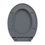 Gray oval quick-release soft-closing toilet seat by vidaXL, Toilet and bidet seats - Ref: Foro24-145817, Price: 26,00 €, Disc...