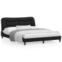 Estructura de cama con luces LED cuero PE negro 160x200 cm de vidaXL, Camas y somieres - Ref: Foro24-3213941, Precio: 267,03 ...