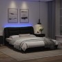Estructura de cama con luces LED cuero PE negro 160x200 cm de vidaXL, Camas y somieres - Ref: Foro24-3213941, Precio: 267,03 ...