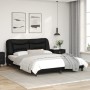Estructura de cama con luces LED cuero PE negro 160x200 cm de vidaXL, Camas y somieres - Ref: Foro24-3213941, Precio: 267,03 ...