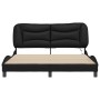 Estructura de cama con luces LED cuero PE negro 160x200 cm de vidaXL, Camas y somieres - Ref: Foro24-3213941, Precio: 267,03 ...