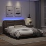 Estructura de cama con luces LED cuero PE marrón 160x200 cm de vidaXL, Camas y somieres - Ref: Foro24-3213943, Precio: 276,51...