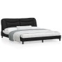 Estructura de cama con luz LED cuero sintético negro 180x200 cm de vidaXL, Camas y somieres - Ref: Foro24-3213948, Precio: 26...