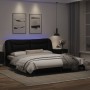 Estructura de cama con luz LED cuero sintético negro 180x200 cm de vidaXL, Camas y somieres - Ref: Foro24-3213948, Precio: 26...