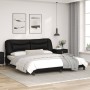 Estructura de cama con luz LED cuero sintético negro 180x200 cm de vidaXL, Camas y somieres - Ref: Foro24-3213948, Precio: 26...