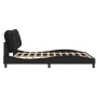 Estructura de cama con luz LED cuero sintético negro 180x200 cm de vidaXL, Camas y somieres - Ref: Foro24-3213948, Precio: 26...