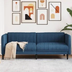 Dreisitzer-Sofa aus blauem Stoff von vidaXL, Sofas - Ref: Foro24-372619, Preis: 329,43 €, Rabatt: %