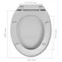 Toilet lid and seat with soft close, light gray oval. by vidaXL, Toilet and bidet seats - Ref: Foro24-145814, Price: 24,53 €,...