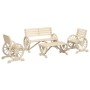 Juego de muebles de jardín 4 piezas madera maciza de abeto de vidaXL, Conjuntos de jardín - Ref: Foro24-3207131, Precio: 407,...