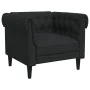 Sillón Chesterfield de tela negro by vidaXL, Sofas - Ref: Foro24-372540, Price: 205,39 €, Discount: %