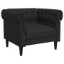Sillón Chesterfield de tela negro de vidaXL, Sofás - Ref: Foro24-372540, Precio: 208,92 €, Descuento: %