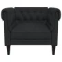 Sillón Chesterfield de tela negro by vidaXL, Sofas - Ref: Foro24-372540, Price: 205,39 €, Discount: %