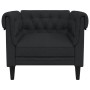 Sillón Chesterfield de tela negro de vidaXL, Sofás - Ref: Foro24-372540, Precio: 208,92 €, Descuento: %
