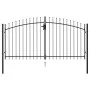 Doppeltüriges Zauntor mit schwarzen Stahlspitzen 3x1,5 m von vidaXL, Gartentore - Ref: Foro24-146028, Preis: 177,41 €, Rabatt: %