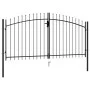 Doppeltüriges Zauntor mit schwarzen Stahlspitzen 3x1,5 m von vidaXL, Gartentore - Ref: Foro24-146028, Preis: 177,41 €, Rabatt: %