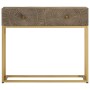 Mesa consola madera maciza de mango y hierro 90x30x76 cm de vidaXL, Taquillas y armarios de almacenamiento - Ref: Foro24-3720...