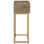 Mesa consola madera maciza de mango y hierro 90x30x76 cm de vidaXL, Taquillas y armarios de almacenamiento - Ref: Foro24-3720...