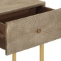 Mesa consola madera maciza de mango y hierro 90x30x76 cm de vidaXL, Taquillas y armarios de almacenamiento - Ref: Foro24-3720...