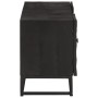 Mueble de TV madera maciza de mango y hierro negro 110x30x40 cm de vidaXL, Taquillas y armarios de almacenamiento - Ref: Foro...