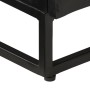 Mueble de TV madera maciza de mango y hierro negro 110x30x40 cm de vidaXL, Taquillas y armarios de almacenamiento - Ref: Foro...