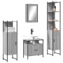 Set de muebles de baño 4 pzas madera contrachapada gris sonoma de vidaXL, Muebles de baño - Ref: Foro24-3214828, Precio: 233,...