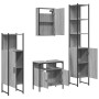 Set de muebles de baño 4 pzas madera contrachapada gris sonoma de vidaXL, Muebles de baño - Ref: Foro24-3214828, Precio: 233,...