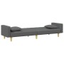Sofá cama de 2 plazas con almohadas y taburete tela gris oscuro de vidaXL, Sofás - Ref: Foro24-3216259, Precio: 332,24 €, Des...