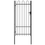 Cancela de valla con una puerta y arcos acero negro 1x2 m de vidaXL, Puertas de jardín - Ref: Foro24-145744, Precio: 174,08 €...
