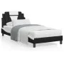 Cama con colchón cuero sintético negro y blanco 80x200 cm de vidaXL, Camas y somieres - Ref: Foro24-3208759, Precio: 235,37 €...
