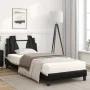 Cama con colchón cuero sintético negro y blanco 80x200 cm de vidaXL, Camas y somieres - Ref: Foro24-3208759, Precio: 235,37 €...