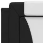 Cama con colchón cuero sintético negro y blanco 80x200 cm de vidaXL, Camas y somieres - Ref: Foro24-3208759, Precio: 235,37 €...