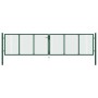 Puerta de malla de jardín de acero verde 400x100 cm de vidaXL, Puertas de jardín - Ref: Foro24-145748, Precio: 329,39 €, Desc...