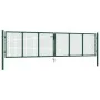 Puerta de malla de jardín de acero verde 400x100 cm de vidaXL, Puertas de jardín - Ref: Foro24-145748, Precio: 377,18 €, Desc...