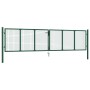 Puerta de malla de jardín de acero verde 400x100 cm de vidaXL, Puertas de jardín - Ref: Foro24-145748, Precio: 329,39 €, Desc...