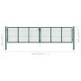 Puerta de malla de jardín de acero verde 400x100 cm de vidaXL, Puertas de jardín - Ref: Foro24-145748, Precio: 377,18 €, Desc...