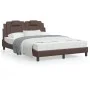 Cama con colchón cuero sintético marrón 120x200 cm de vidaXL, Camas y somieres - Ref: Foro24-3208784, Precio: 360,93 €, Descu...