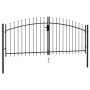 Cancela de valla doble puerta con puntas acero negro 3x1,25 m de vidaXL, Puertas de jardín - Ref: Foro24-146027, Precio: 173,...
