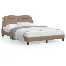 Cama con colchón cuero sintético capuchino 120x200 cm de vidaXL, Camas y somieres - Ref: Foro24-3208786, Precio: 356,67 €, De...