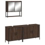 Set de muebles baño 3 pzas madera contrachapada roble marrón de vidaXL, Muebles de baño - Ref: Foro24-3214674, Precio: 165,98...