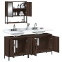 Set de muebles baño 3 pzas madera contrachapada roble marrón de vidaXL, Muebles de baño - Ref: Foro24-3214674, Precio: 165,98...