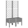 Jardinera con enrejado PP gris claro 80x40x142 cm de vidaXL, Maceteros y jardineras - Ref: Foro24-367922, Precio: 70,19 €, De...