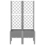 Jardinera con enrejado PP gris claro 80x40x142 cm de vidaXL, Maceteros y jardineras - Ref: Foro24-367922, Precio: 71,24 €, De...