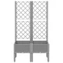 Jardinera con enrejado PP gris claro 80x40x142 cm de vidaXL, Maceteros y jardineras - Ref: Foro24-367922, Precio: 70,19 €, De...