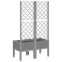 Jardinera con enrejado PP gris claro 80x40x142 cm de vidaXL, Maceteros y jardineras - Ref: Foro24-367922, Precio: 70,19 €, De...