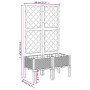 Jardinera con enrejado PP gris claro 80x40x142 cm de vidaXL, Maceteros y jardineras - Ref: Foro24-367922, Precio: 71,24 €, De...