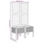 Jardinera con enrejado PP gris claro 80x40x142 cm de vidaXL, Maceteros y jardineras - Ref: Foro24-367922, Precio: 70,19 €, De...