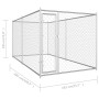 Perrera de exterior 382x192x185 cm de vidaXL, Casetas y cercados para perros - Ref: Foro24-145025, Precio: 310,20 €, Descuent...