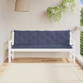 Cojines banco jardín 2 uds tela Oxford azul marino 180x50x7 cm de vidaXL, Cojines para sillas y sofás - Ref: Foro24-379106, P...