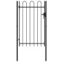 Cancela de valla con una puerta y arcos acero negro 1x1,5 m de vidaXL, Puertas de jardín - Ref: Foro24-146031, Precio: 128,43...